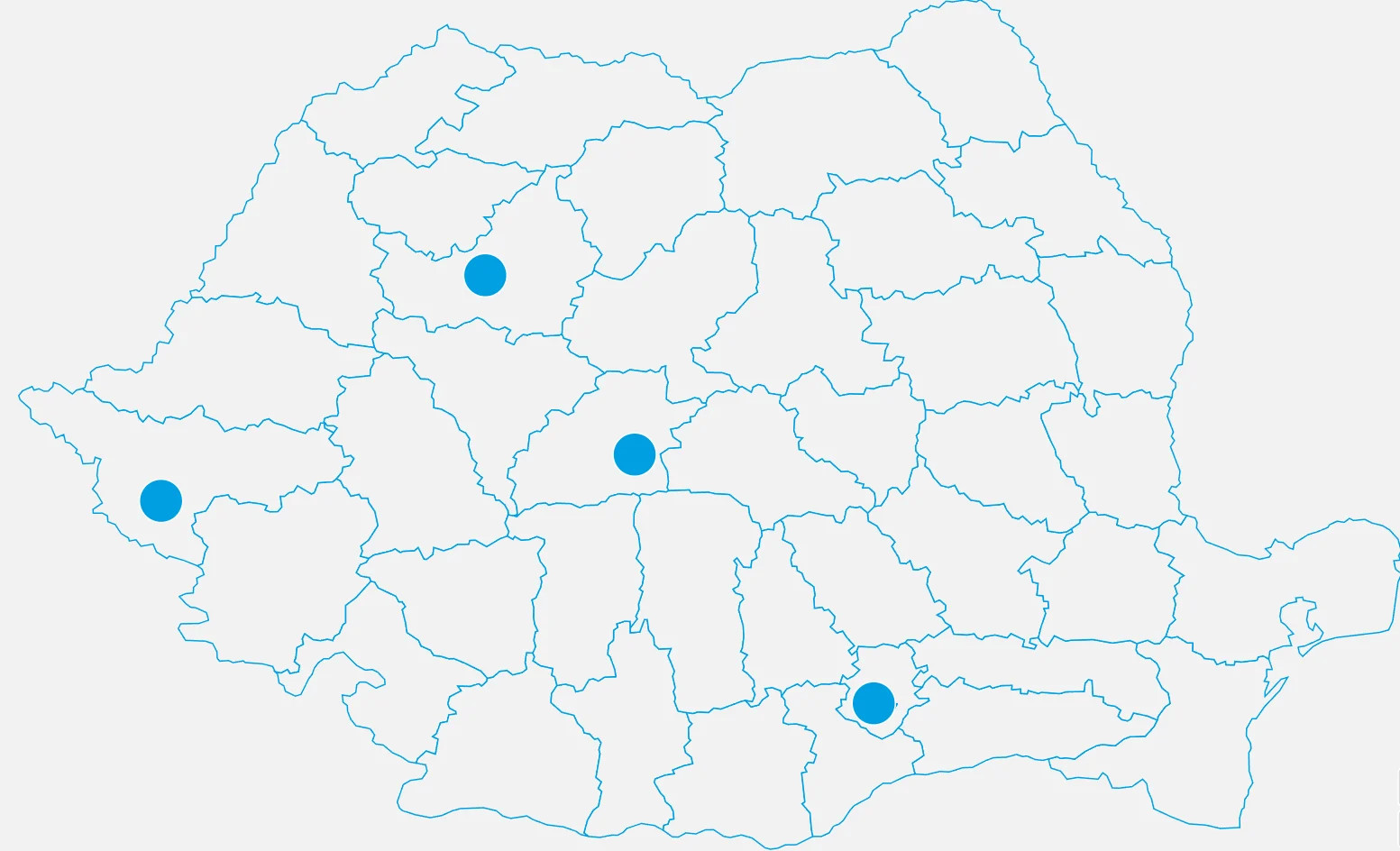 Harta locațiilor ASP Group din România